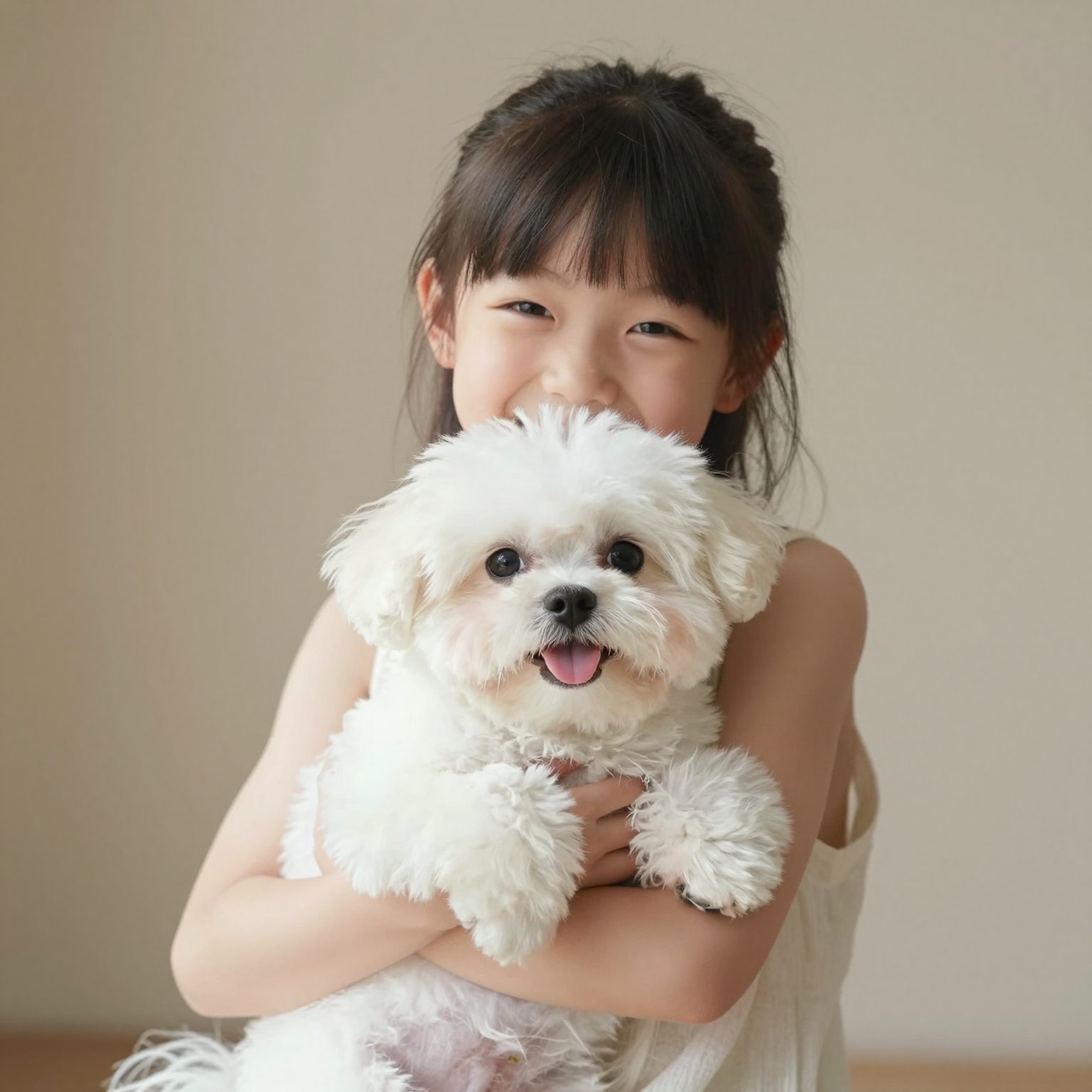 子犬と少女